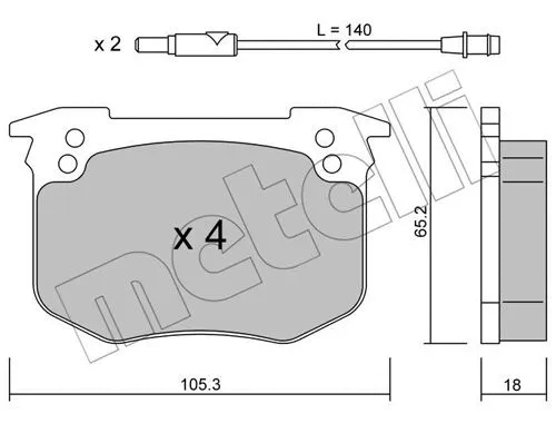 Brake Pad Set, disc brake (22-0189-0)