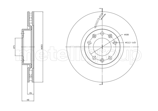 Brake Disc (23-1764C)