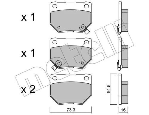 Brake Pad Set, disc brake (22-0501-0)