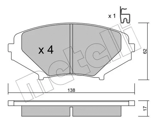 Brake Pad Set, disc brake (22-0732-0)
