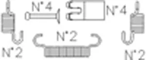 Accessory Kit, brake shoes (K398)