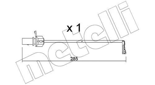 Warning Contact, brake pad wear (SU.345)