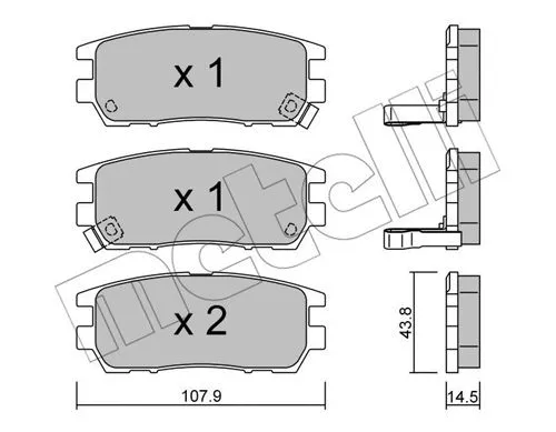 Brake Pad Set, disc brake (22-0151-0)