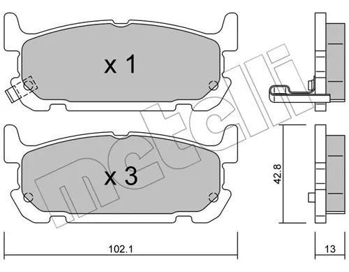 Brake Pad Set, disc brake (22-0734-0)