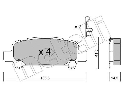 Brake Pad Set, disc brake (22-0414-0)