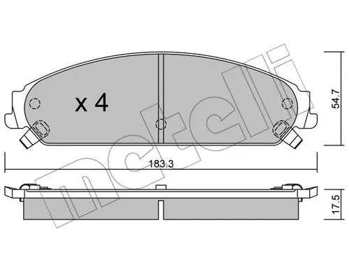 Brake Pad Set, disc brake (22-0717-0)