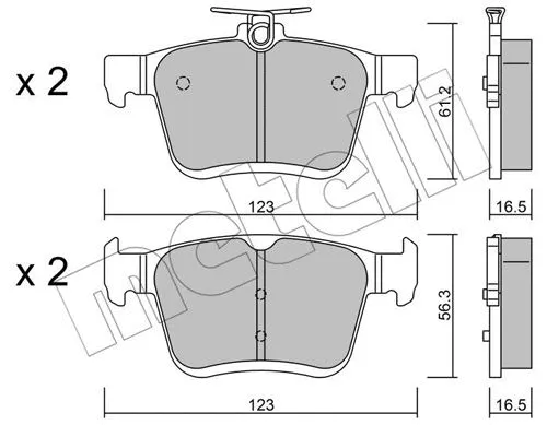 Brake Pad Set, disc brake (22-0951-0)