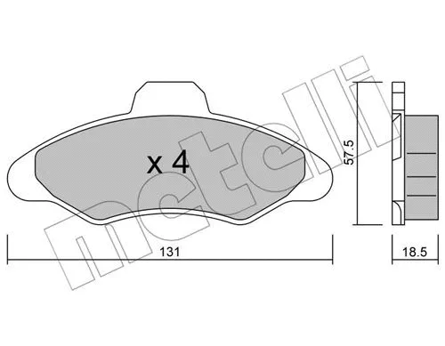 Brake Pad Set, disc brake (22-0071-0)