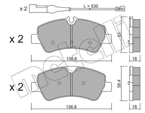 Brake Pad Set, disc brake (22-0991-1)