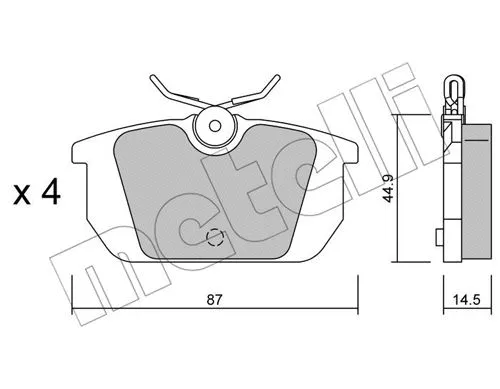 Brake Pad Set, disc brake (22-0064-0)