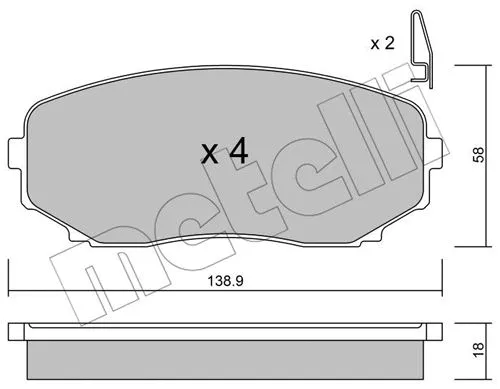 Brake Pad Set, disc brake (22-0872-0)