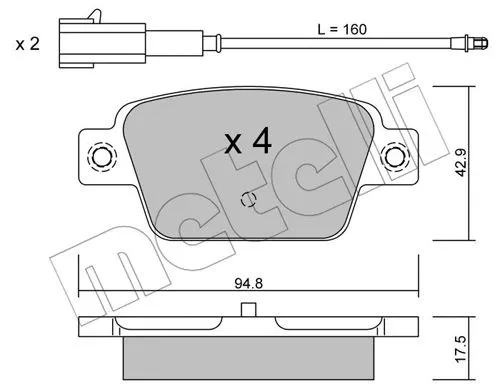 Brake Pad Set, disc brake (22-0323-1)