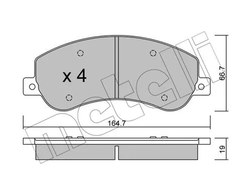 Brake Pad Set, disc brake (22-0680-1)