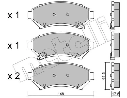 Brake Pad Set, disc brake (22-0696-0)