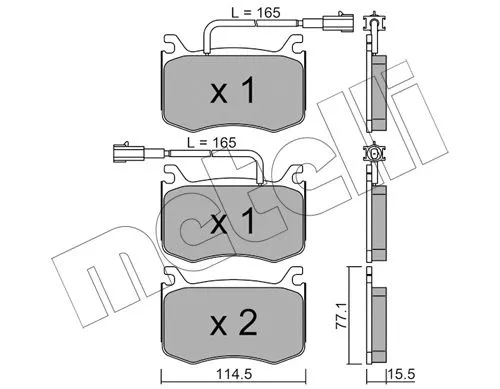Brake Pad Set, disc brake (22-1099-0)