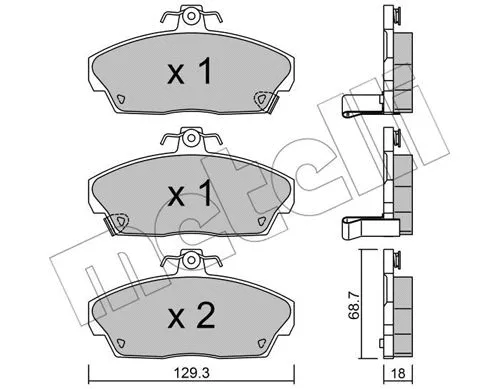 Brake Pad Set, disc brake (22-0174-0)
