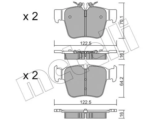 Brake Pad Set, disc brake (22-1135-0)