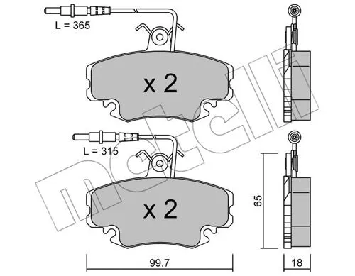 Brake Pad Set, disc brake (22-0032-1)