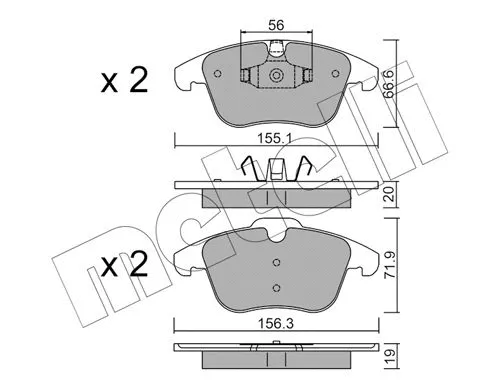 Brake Pad Set, disc brake (22-0675-0)
