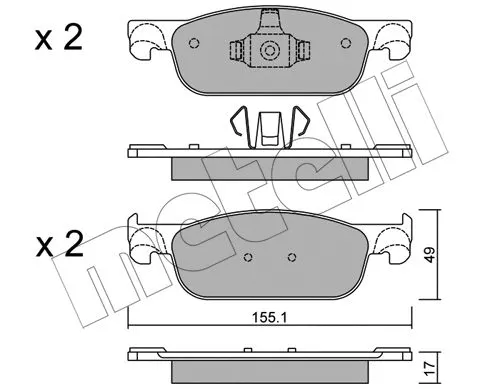 Brake Pad Set, disc brake (22-1109-0)