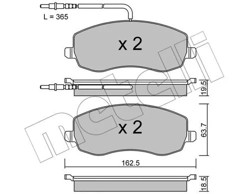 Brake Pad Set, disc brake (22-0847-0)