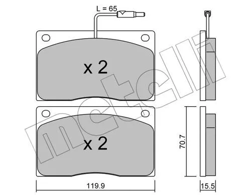 Brake Pad Set, disc brake (22-0089-1)