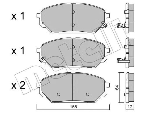 Brake Pad Set, disc brake (22-0999-0)