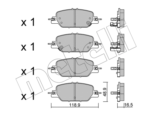 Brake Pad Set, disc brake (22-1154-0)