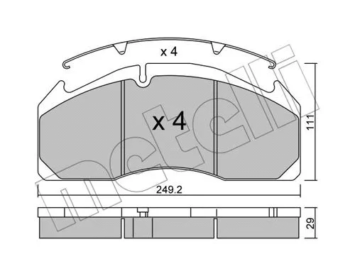 Brake Pad Set, disc brake (22-0593-0)
