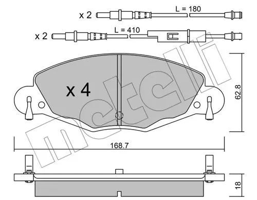 Brake Pad Set, disc brake (22-0332-0)