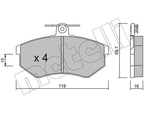 Brake Pad Set, disc brake (22-0148-2)