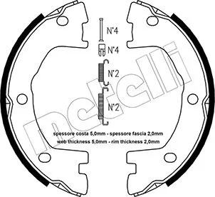 Brake Shoe Set, parking brake (53-0077K)