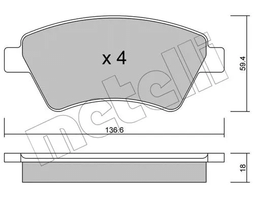 Brake Pad Set, disc brake (22-0544-0)