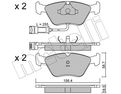 Brake Pad Set, disc brake (22-0205-1)