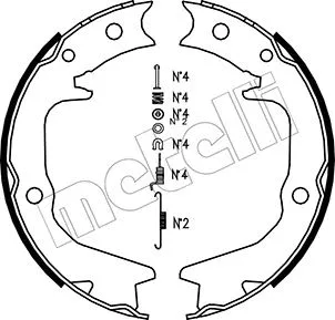 Brake Shoe Set, parking brake (53-0265K)