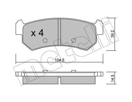 Brake Pad Set, disc brake (22-0511-0)