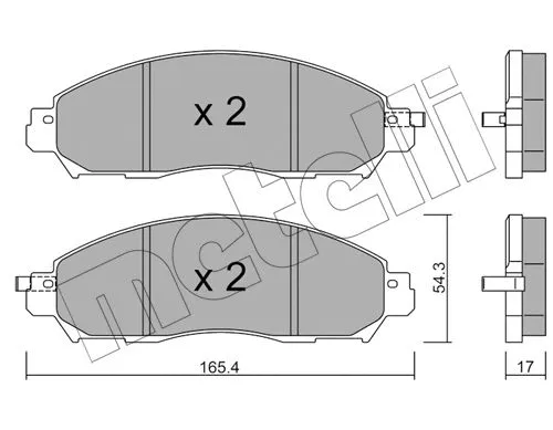 Brake Pad Set, disc brake (22-1081-0)