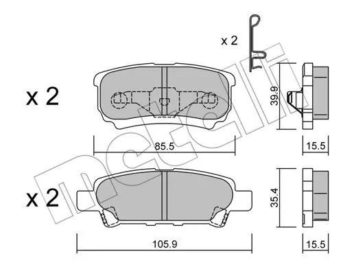 Brake Pad Set, disc brake (22-0737-0)