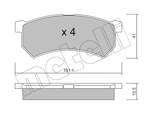 Brake Pad Set, disc brake (22-1224-0)