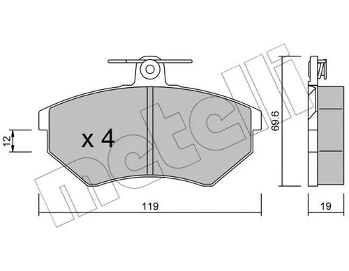 Brake Pad Set, disc brake (22-0050-2)