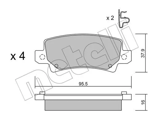 Brake Pad Set, disc brake (22-0447-0)