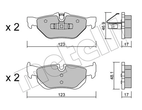 Brake Pad Set, disc brake (22-0642-0)