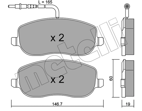 Brake Pad Set, disc brake (22-0530-2)