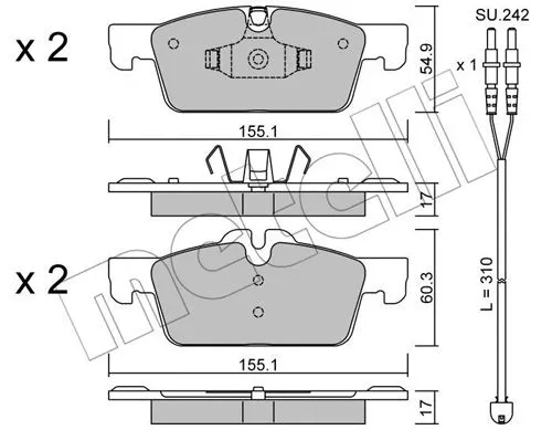 Brake Pad Set, disc brake (22-0916-0K)