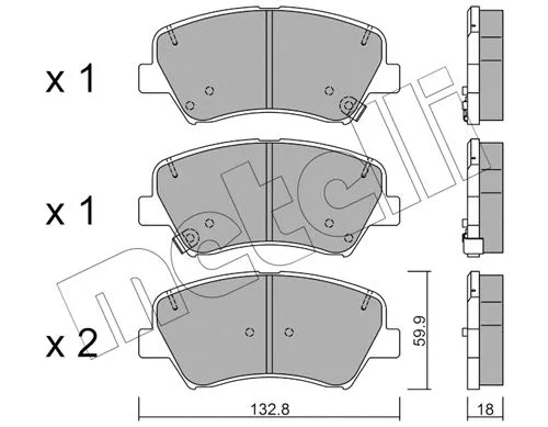 Brake Pad Set, disc brake (22-0944-0)