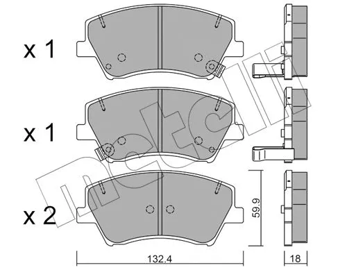 Brake Pad Set, disc brake (22-1092-0)