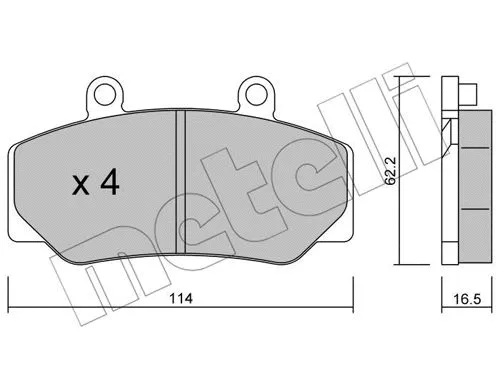 Brake Pad Set, disc brake (22-0075-0)