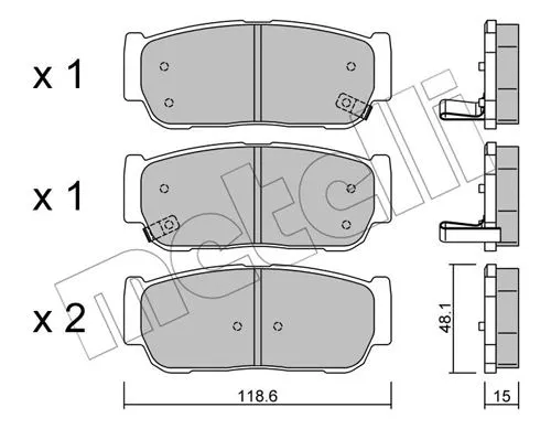 Brake Pad Set, disc brake (22-0727-0)