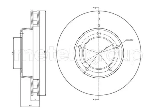 Brake Disc (23-1100C)