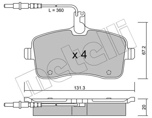 Brake Pad Set, disc brake (22-0600-0)
